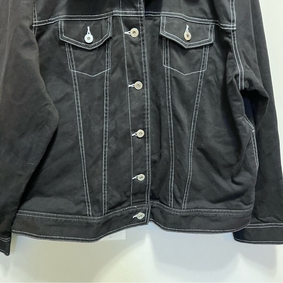 North Reflections Black Denim Jacket Size XL - Picture 3 of 6